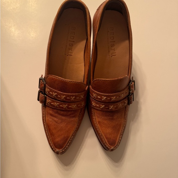 Bed Stu - Tan Leather Size 7 Heels - Handmade in Mexico - Pointed Toe - Picture 8 of 10